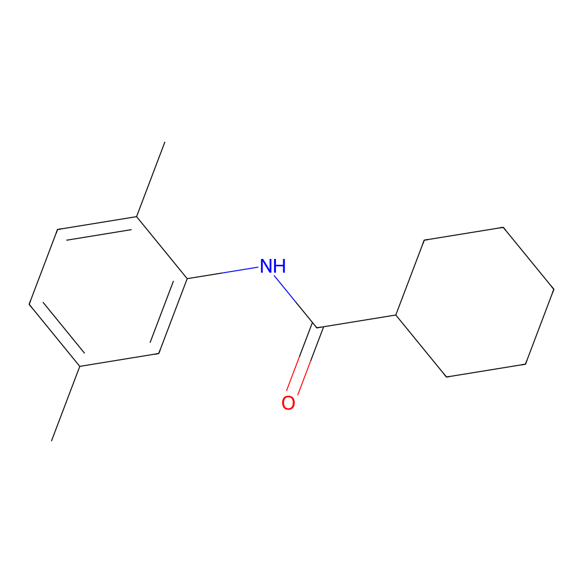 N-(2,5-dimethylphenyl)cyclohexanecarboxamide molecular structure, CAS 315712-16-4