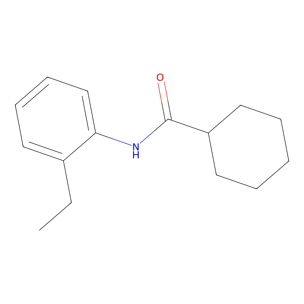 N-(2-ethylphenyl)cyclohexanecarboxamide molecular structure, CAS 315712-19-7