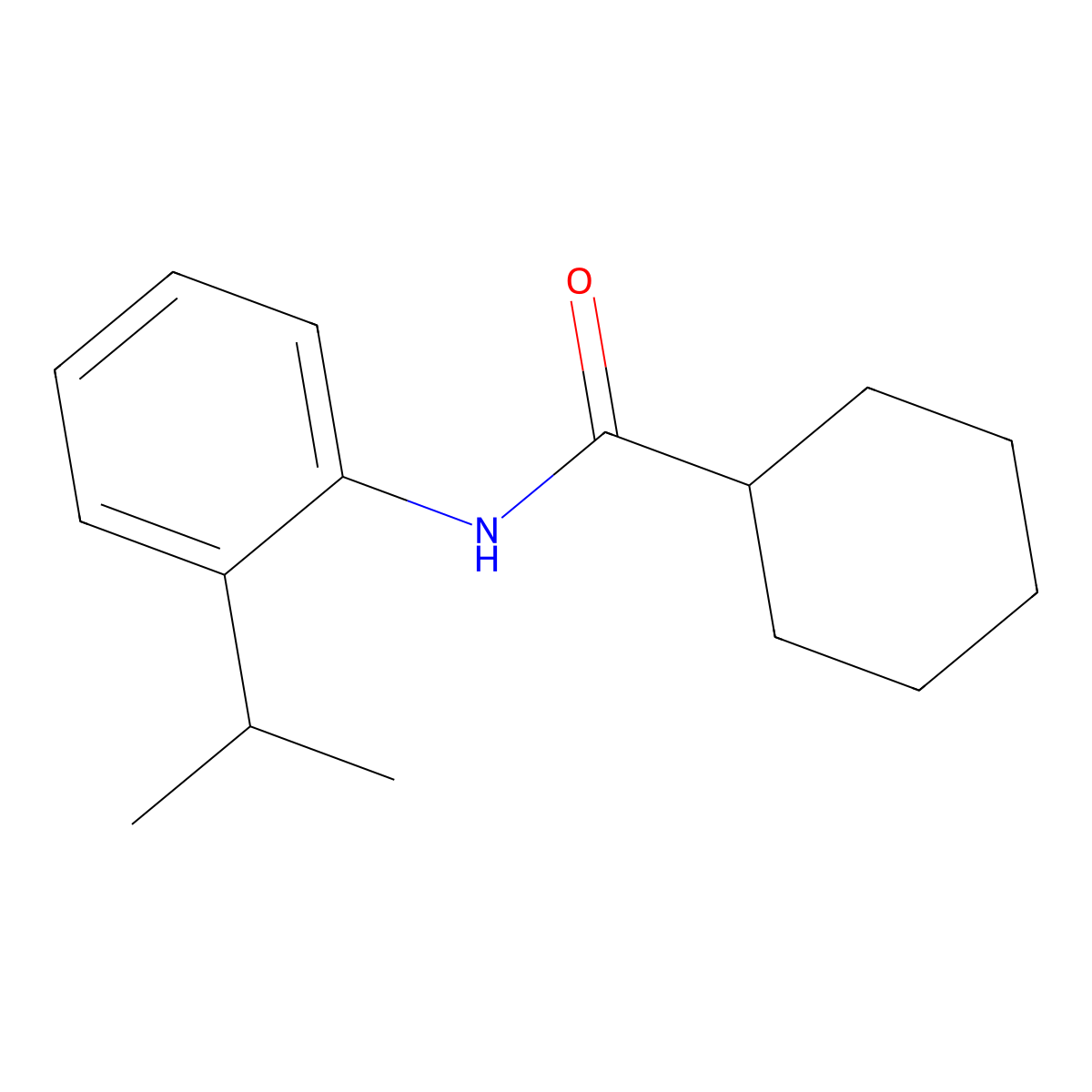 N-(2-isopropylphenyl)cyclohexanecarboxamide molecular structure, CAS 315712-21-1