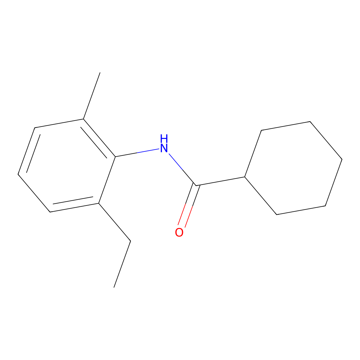 N-(2-ethyl-6-methylphenyl)cyclohexanecarboxamide molecular structure, CAS 315712-22-2