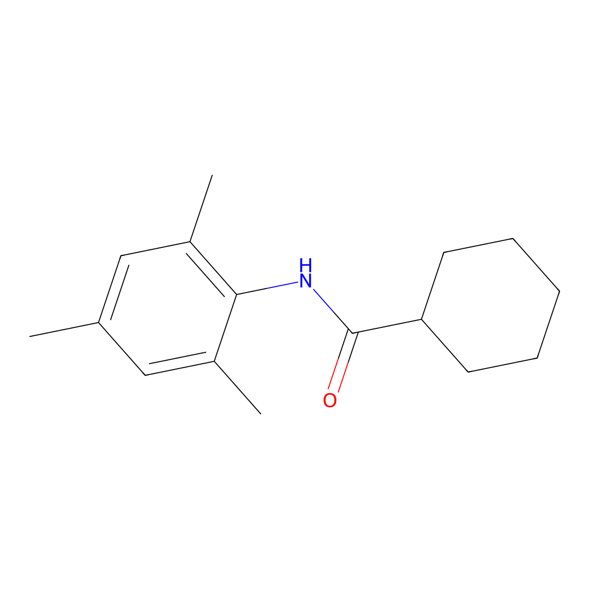 N-mesitylcyclohexanecarboxamide molecular structure, CAS 315712-23-3