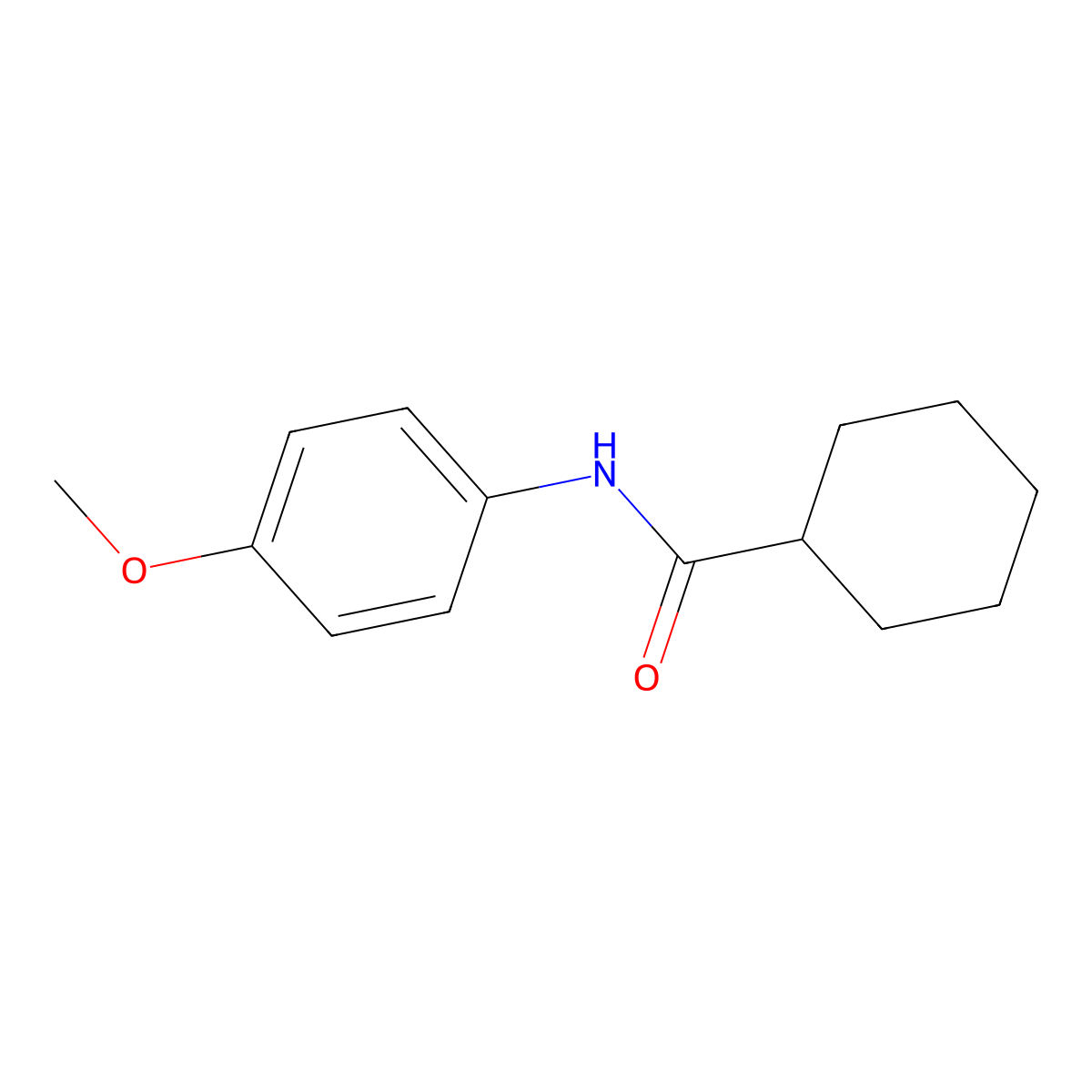 N-(4-Methoxyphenyl)cyclohexanecarboxamide molecular structure, CAS 315712-26-6