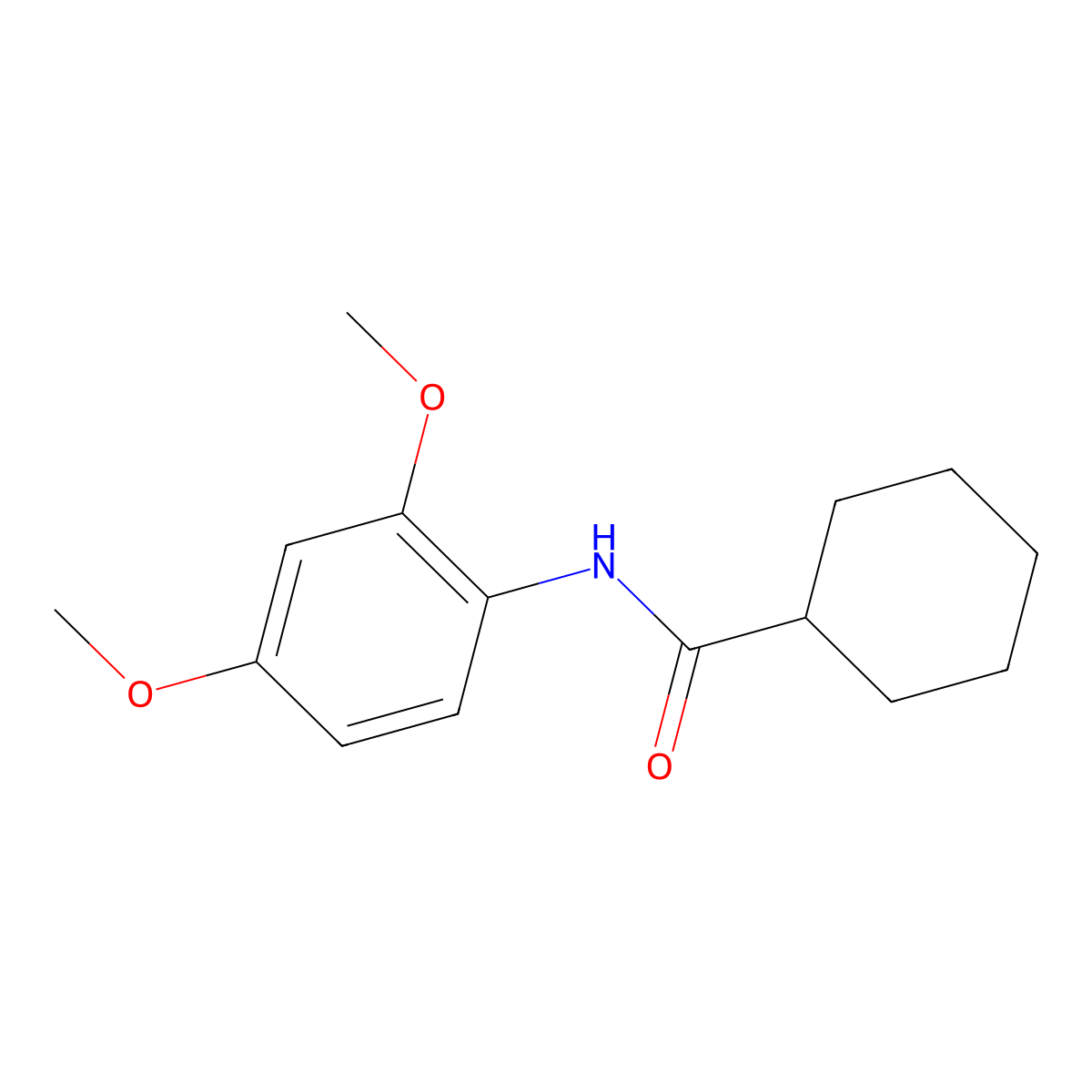 N-(2,4-dimethoxyphenyl)cyclohexanecarboxamide molecular structure, CAS 315712-28-8