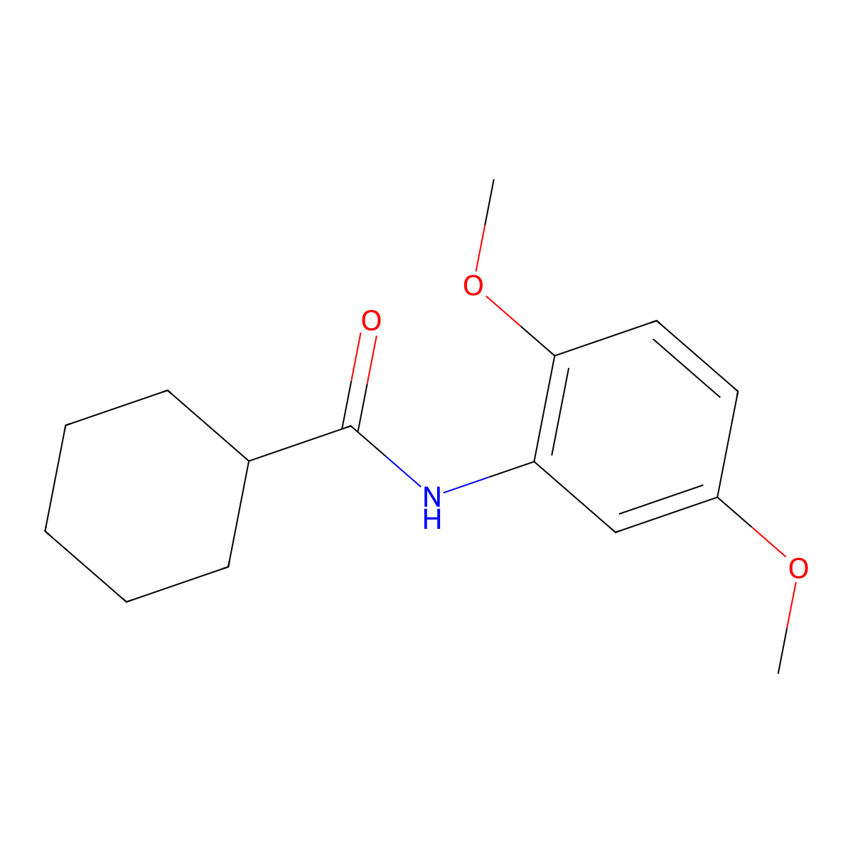 N-(2,5-dimethoxyphenyl)cyclohexanecarboxamide molecular structure, CAS 315712-29-9