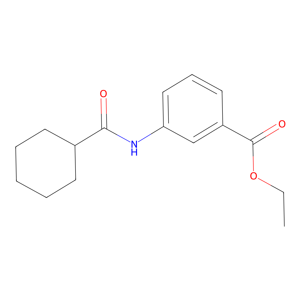 Ethyl 3-(cyclohexanecarbonylamino)benzoate molecular structure, CAS 315712-31-3