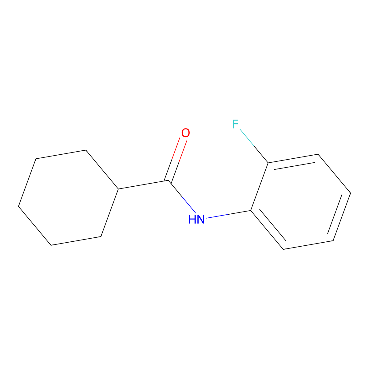 N-(2-fluorophenyl)cyclohexanecarboxamide molecular structure, CAS 315712-35-7