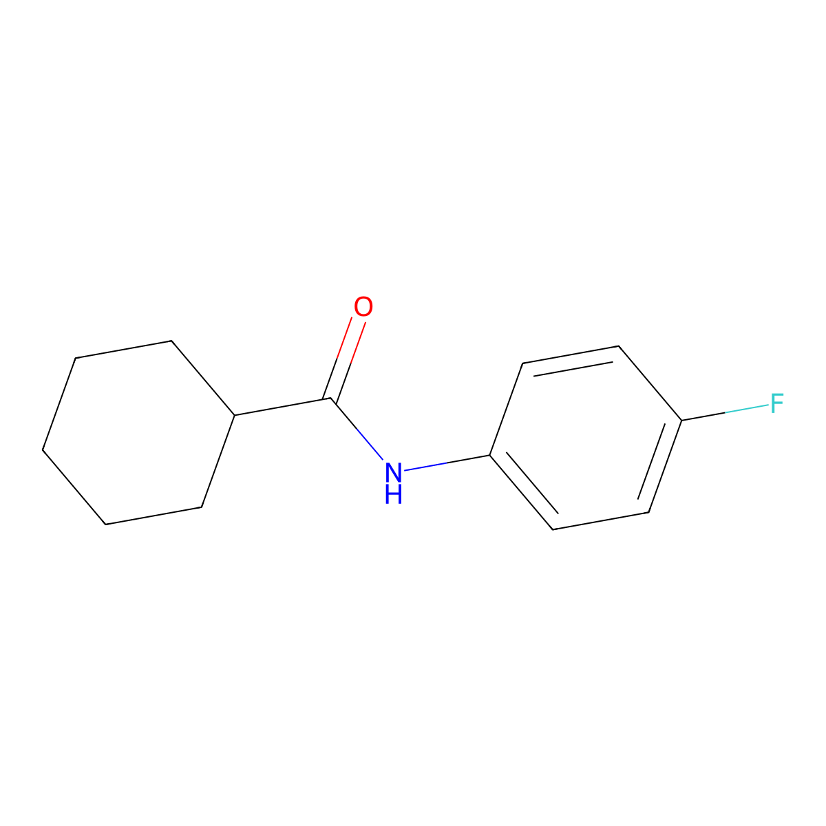 N-(4-fluorophenyl)cyclohexanecarboxamide molecular structure, CAS 315712-36-8
