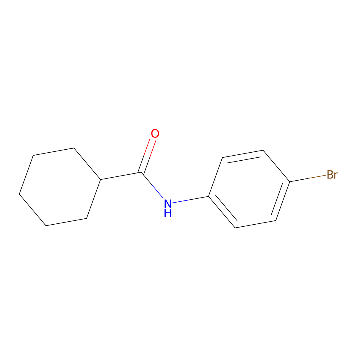 N-(4-bromophenyl)cyclohexanecarboxamide molecular structure, CAS 315712-37-9