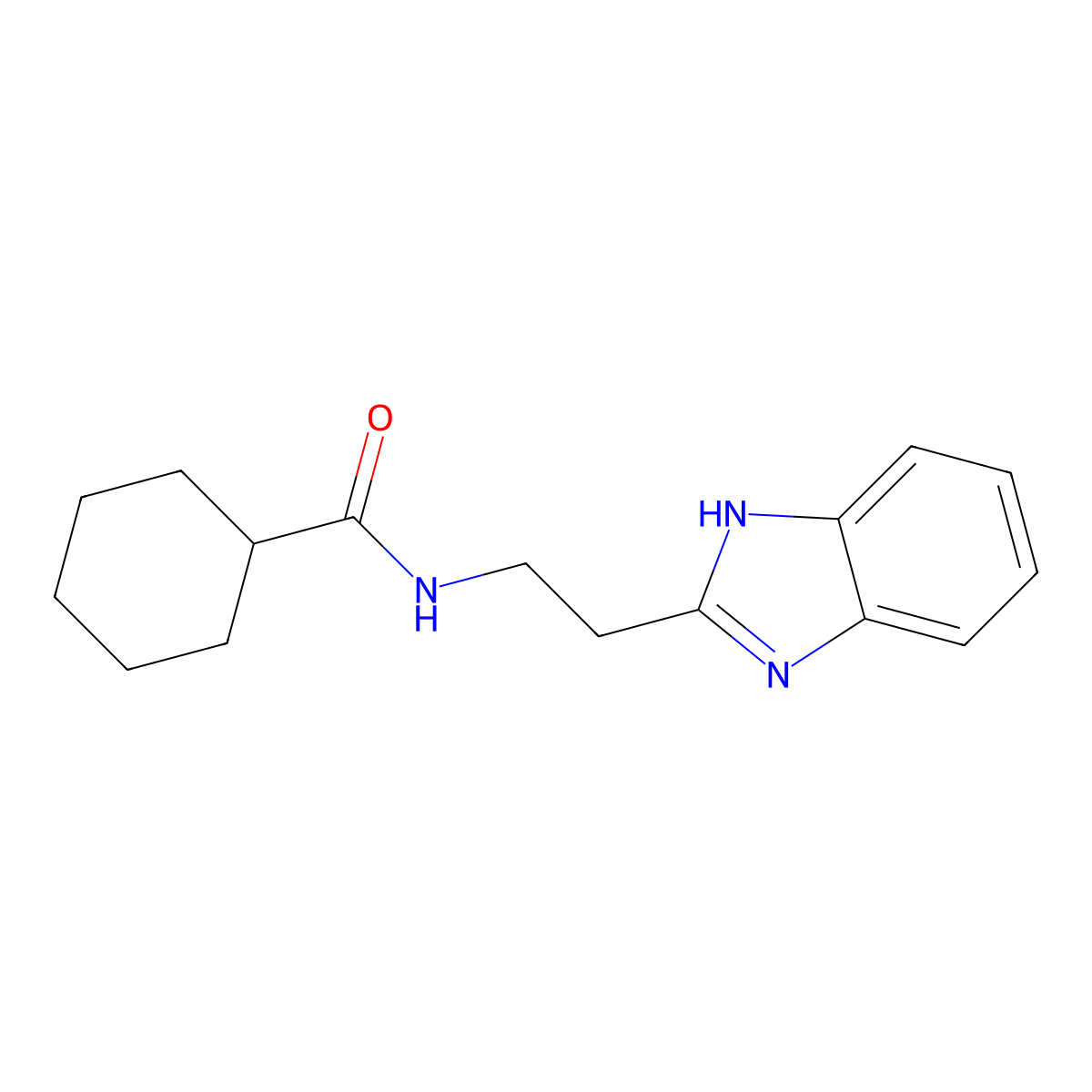 N-[2-(1H-1,3-benzodiazol-2-yl)ethyl]cyclohexanecarboxamide molecular structure, CAS 315712-43-7