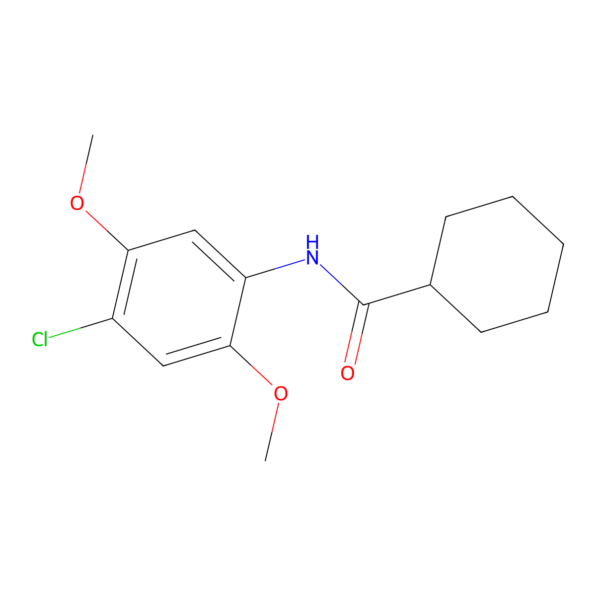 N-(4-chloro-2,5-dimethoxyphenyl)cyclohexanecarboxamide molecular structure, CAS 315712-50-6