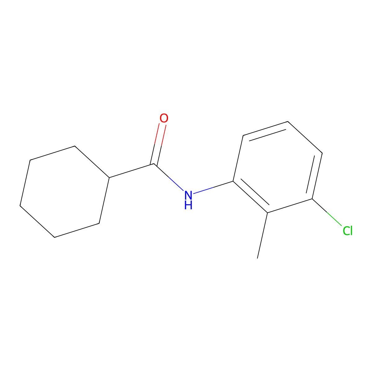 N-(3-chloro-2-methylphenyl)cyclohexanecarboxamide molecular structure, CAS 315712-51-7
