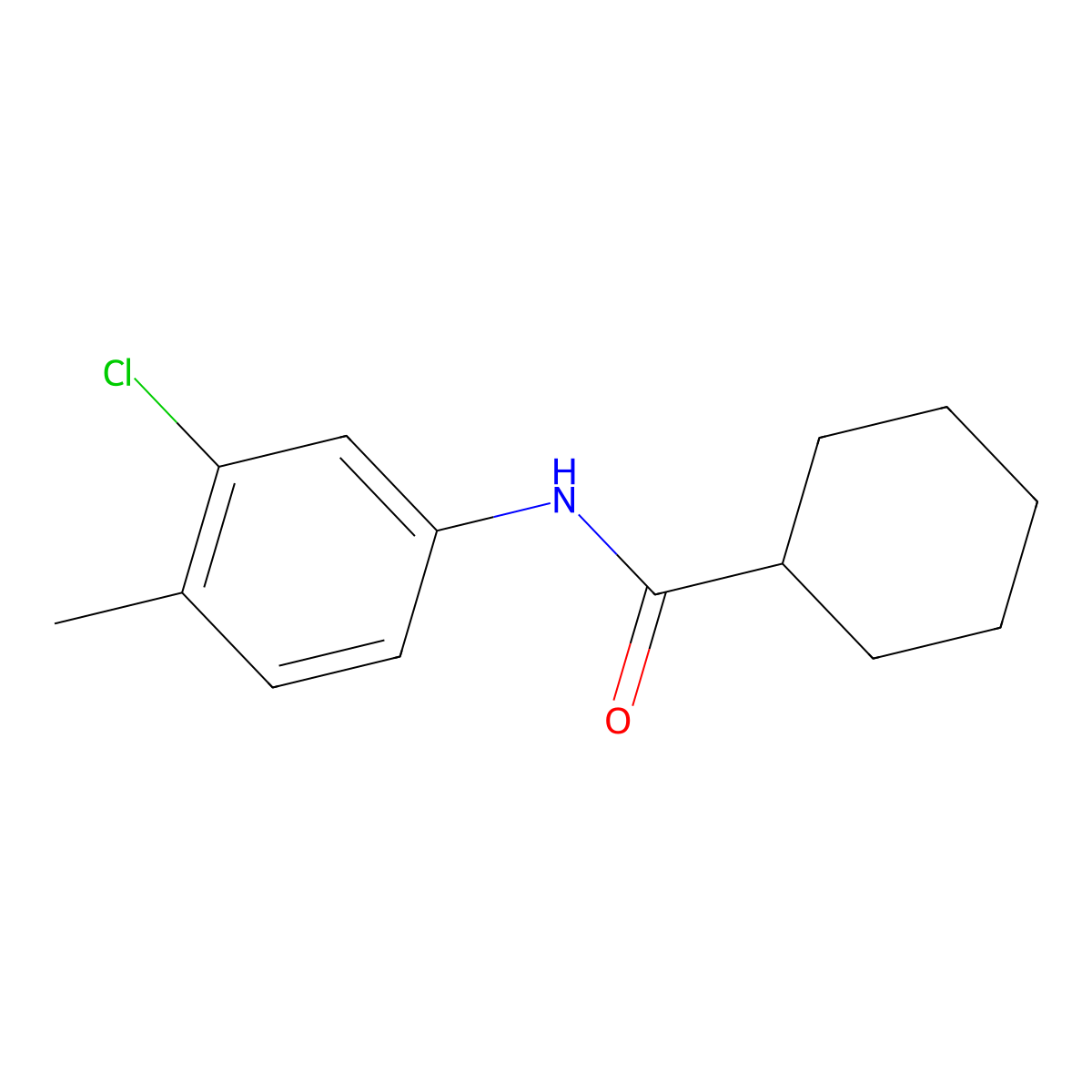 N-(3-chloro-4-methylphenyl)cyclohexanecarboxamide molecular structure, CAS 315712-52-8