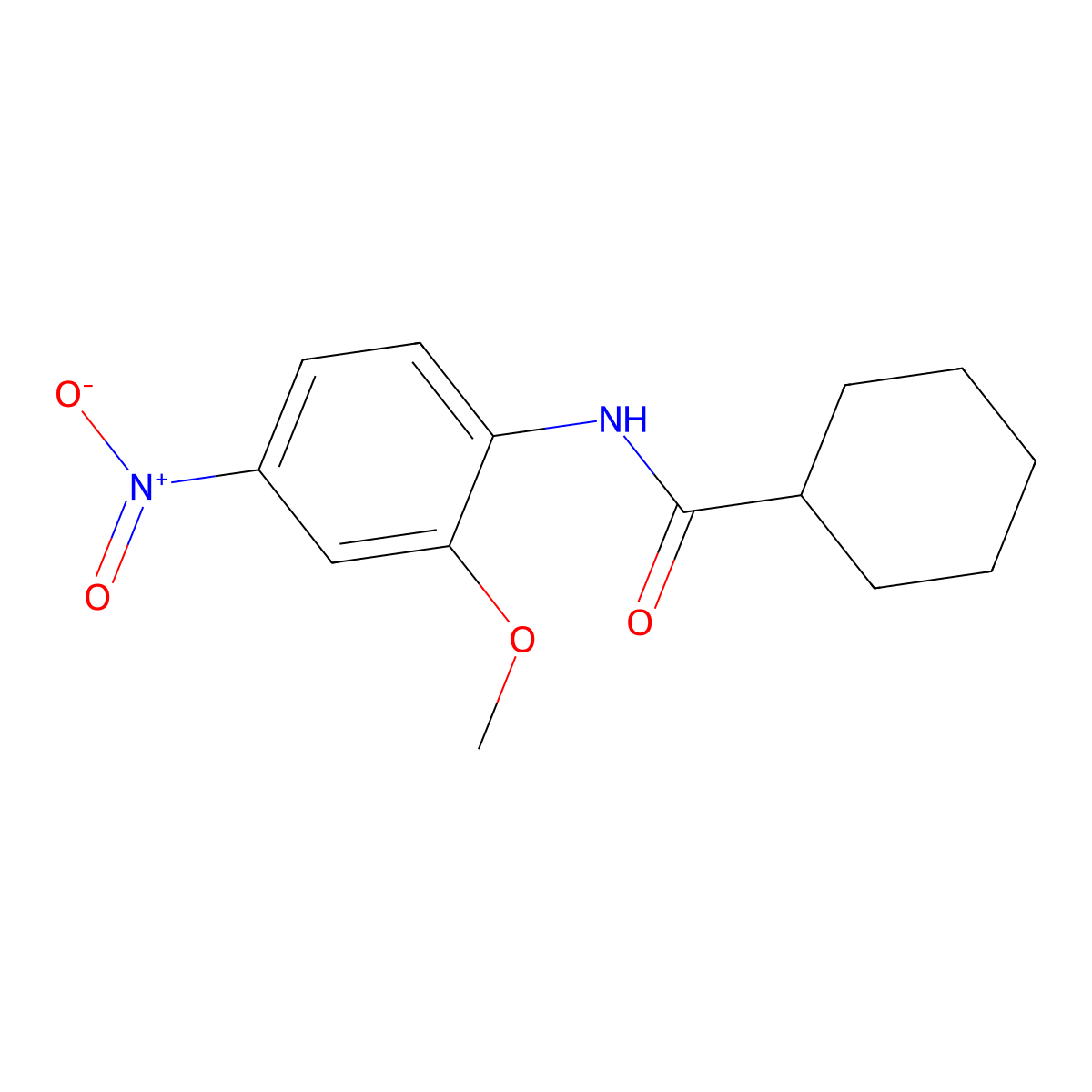 N-(2-methoxy-4-nitrophenyl)cyclohexanecarboxamide molecular structure, CAS 315712-57-3