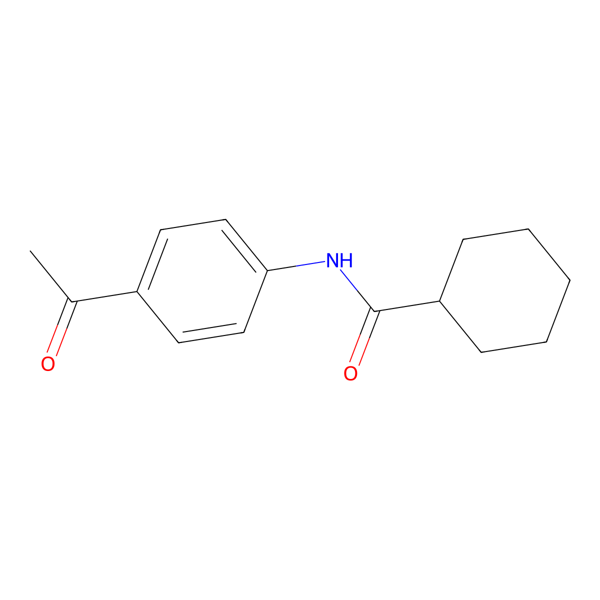 N-(4-acetylphenyl)cyclohexanecarboxamide molecular structure, CAS 315712-62-0