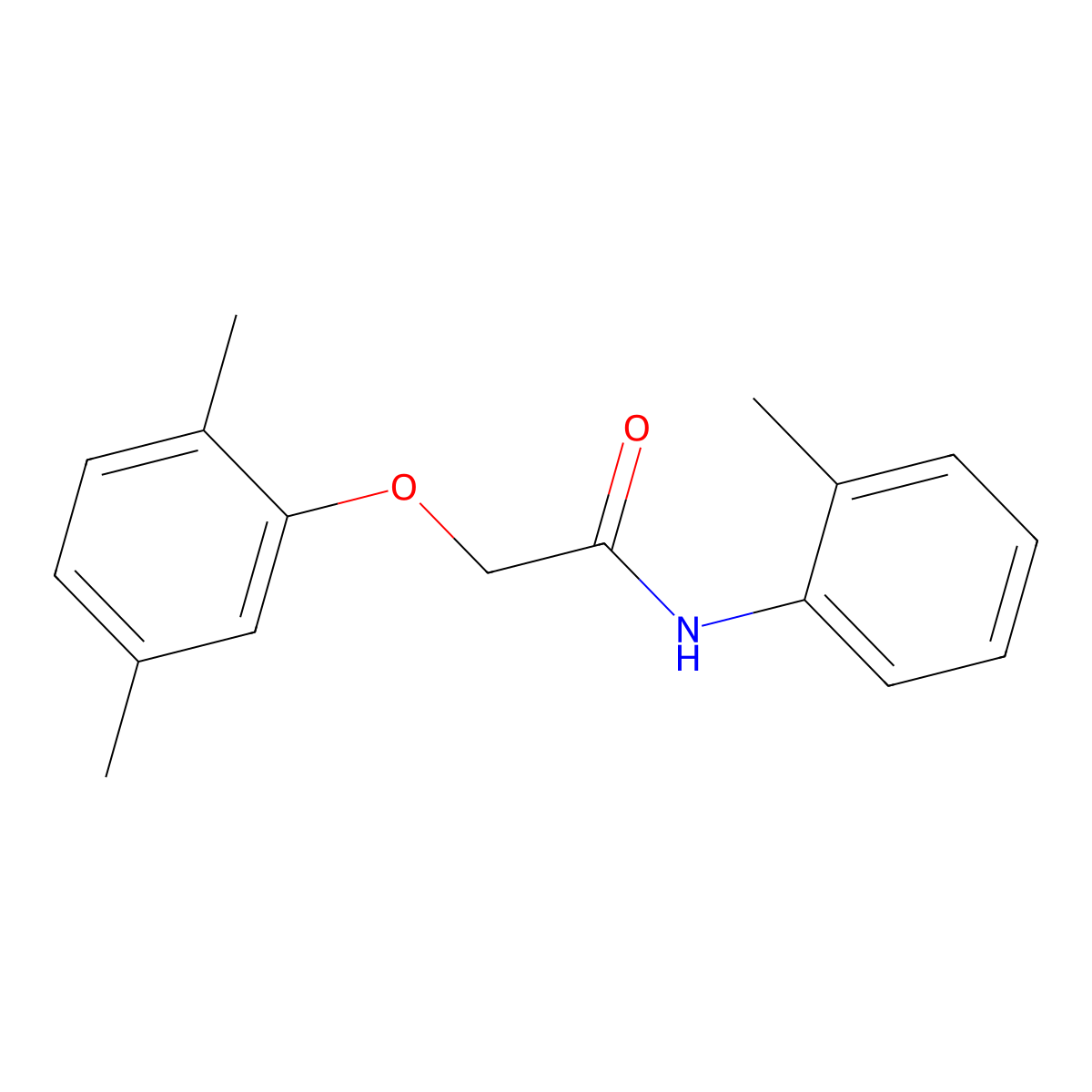 2-(2,5-Dimethylphenoxy)-N-(2-methylphenyl)acetamide molecular structure, CAS 315712-76-6