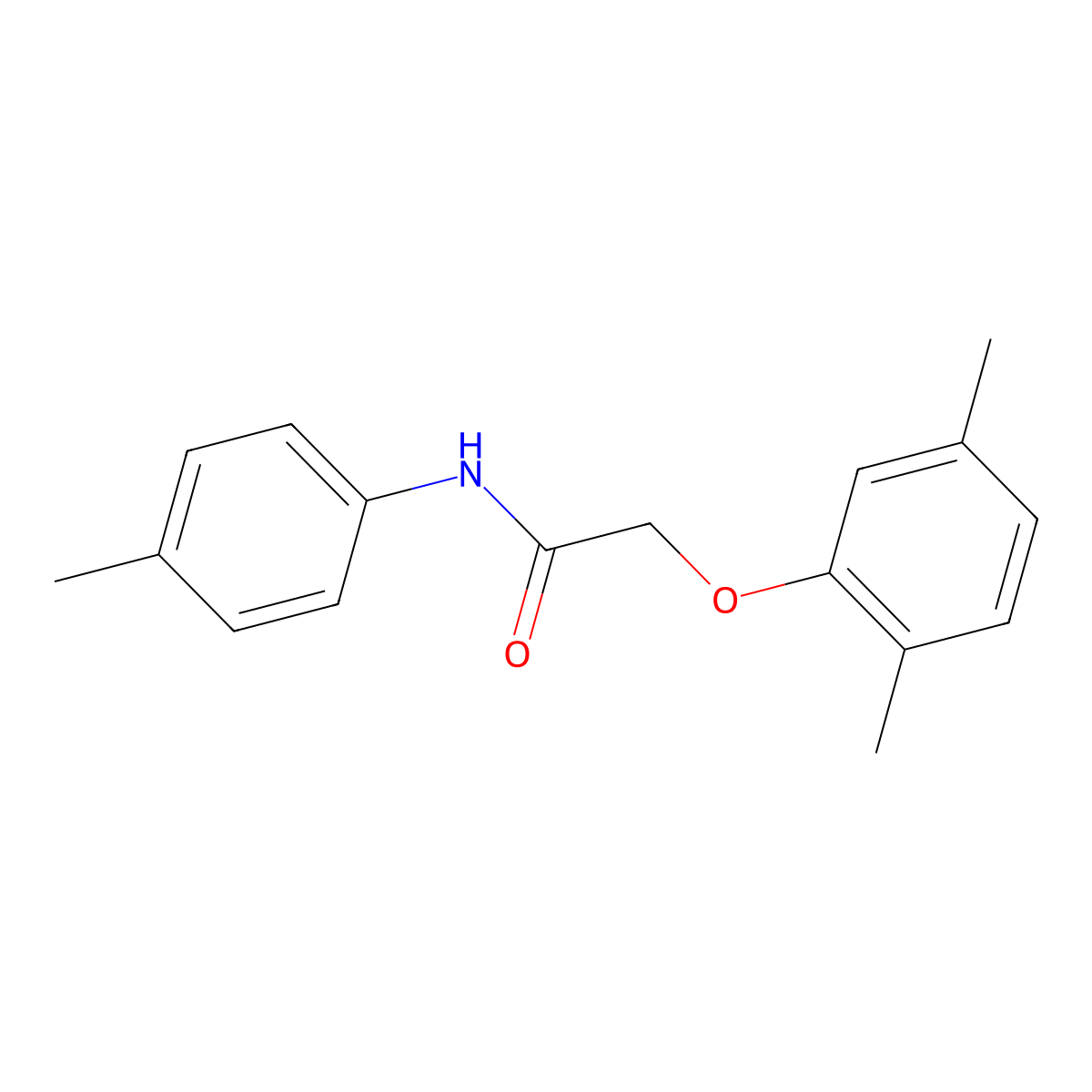 2-(2,5-Dimethylphenoxy)-N-(4-methylphenyl)acetamide molecular structure, CAS 315712-78-8