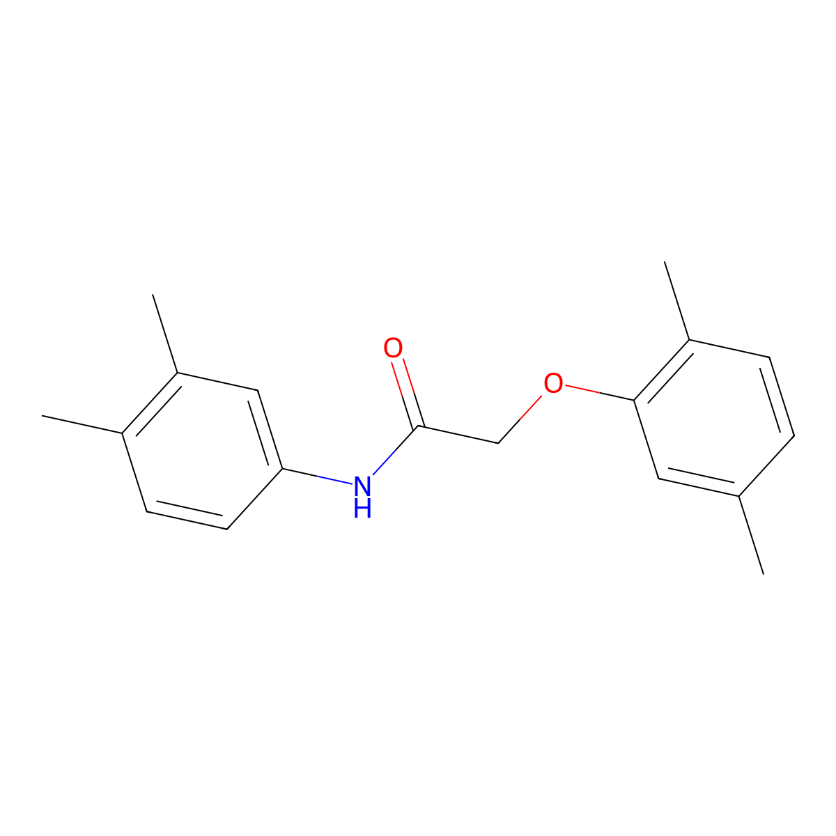 2-(2,5-dimethylphenoxy)-N-(3,4-dimethylphenyl)acetamide molecular structure, CAS 315712-82-4