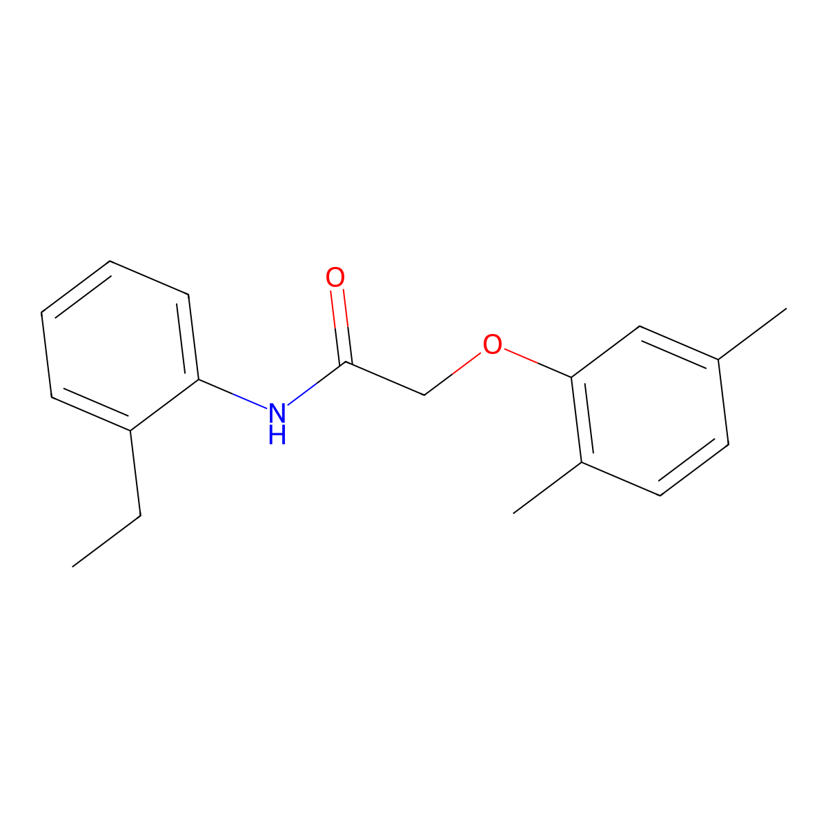 2-(2,5-dimethylphenoxy)-N-(2-ethylphenyl)acetamide molecular structure, CAS 315712-84-6