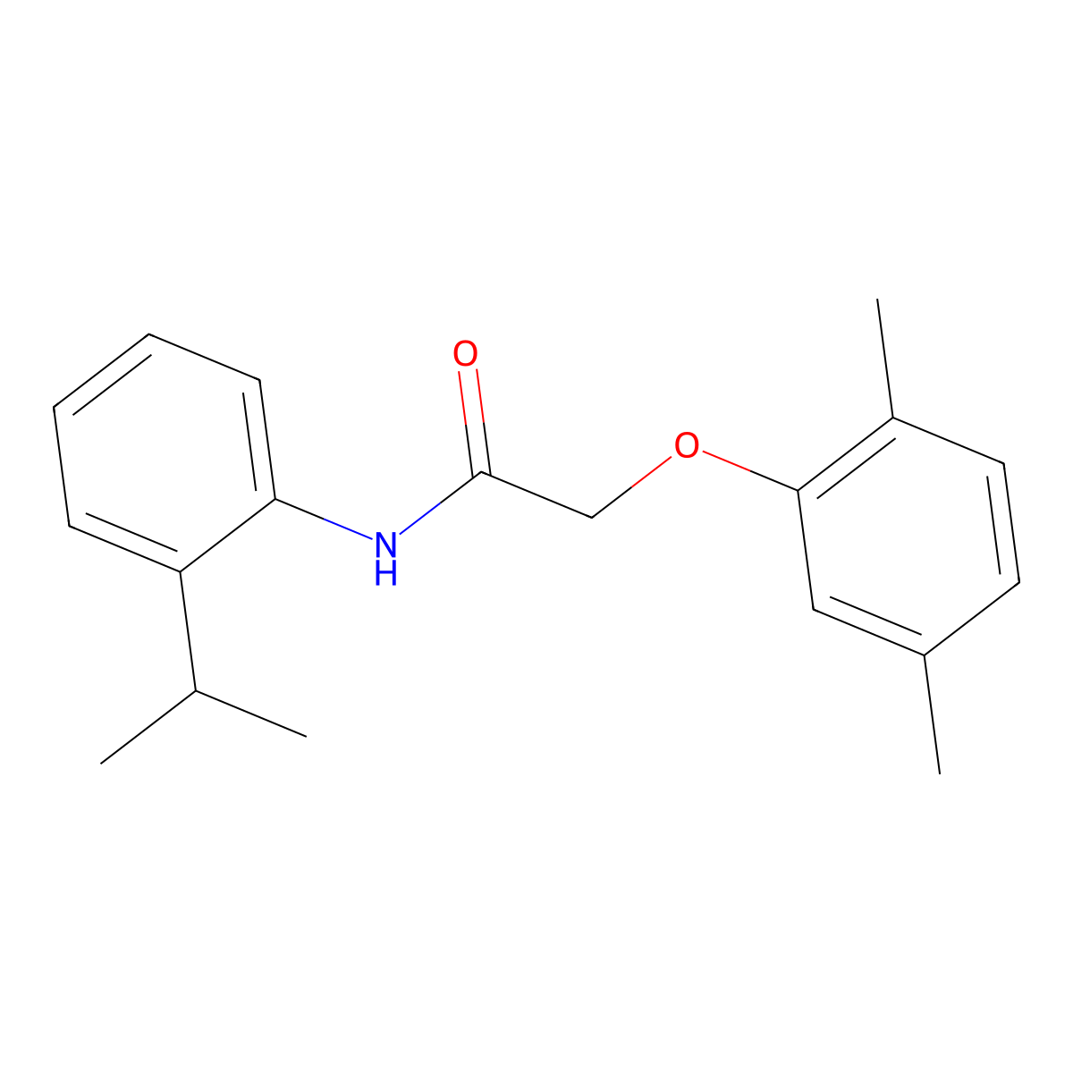 2-(2,5-Dimethylphenoxy)-N-(2-isopropylphenyl)acetamide molecular structure, CAS 315712-86-8