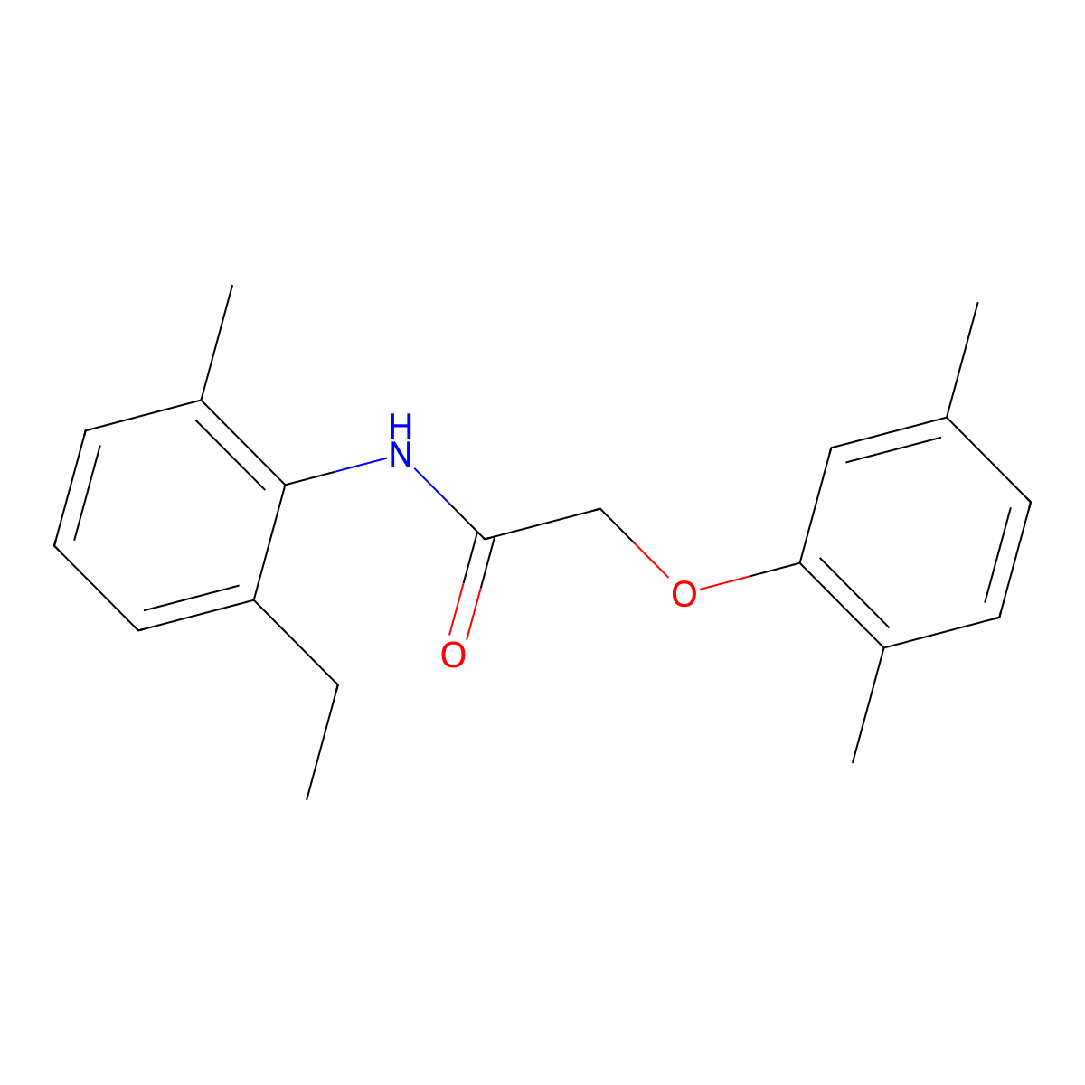 2-(2,5-Dimethylphenoxy)-N-(2-ethyl-6-methylphenyl)acetamide molecular structure, CAS 315712-88-0