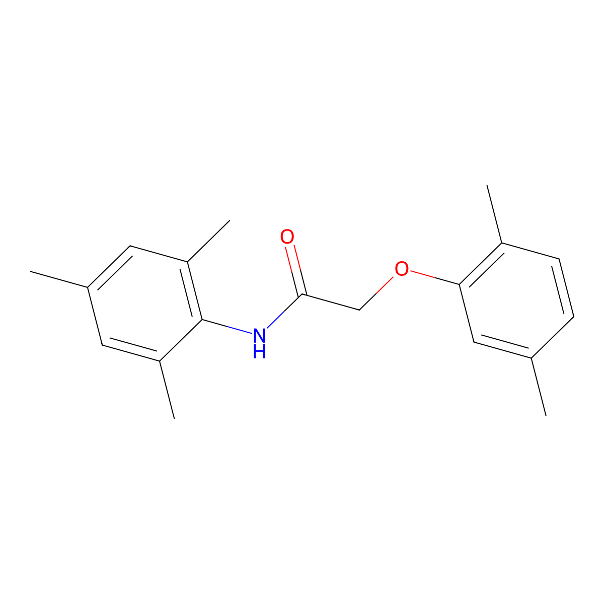 2-(2,5-dimethylphenoxy)-N-(2,4,6-trimethylphenyl)acetamide molecular structure, CAS 315712-89-1