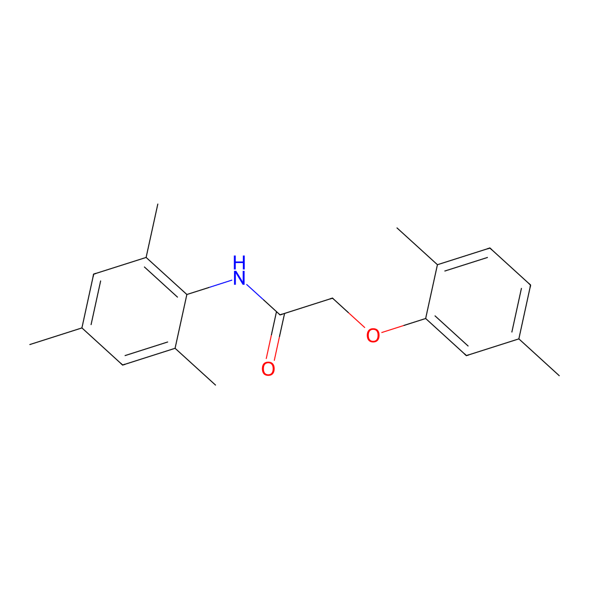 2-(2,5-dimethylphenoxy)-N-(2,4,6-trimethylphenyl)acetamide molecular structure, CAS 315712-89-1