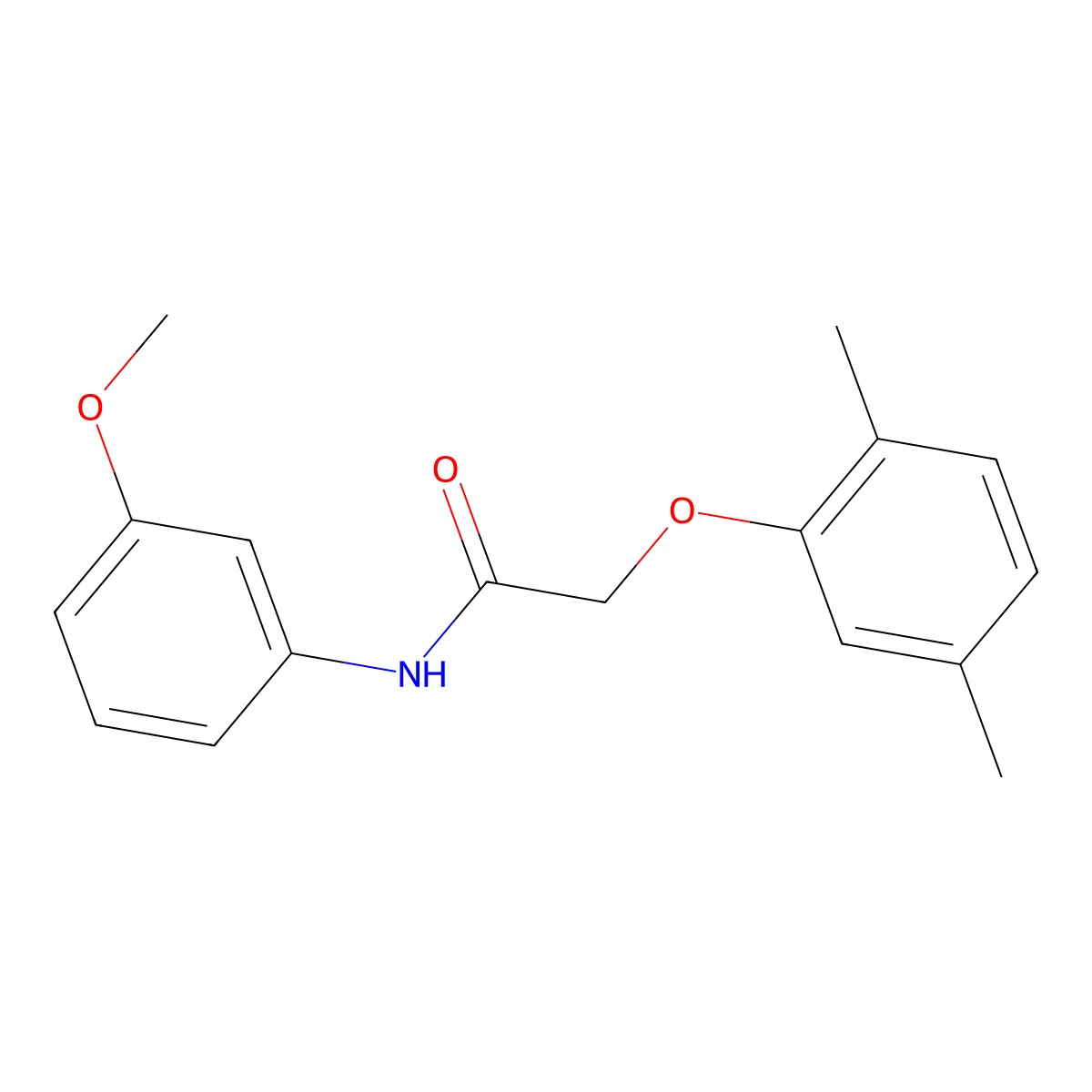 2-(2,5-Dimethylphenoxy)-N-(3-methoxyphenyl)acetamide molecular structure, CAS 315712-93-7
