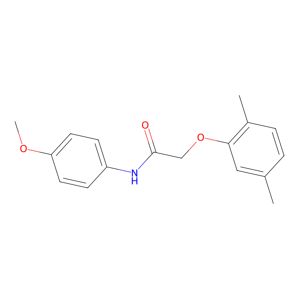2-(2,5-Dimethylphenoxy)-N-(4-methoxyphenyl)acetamide molecular structure, CAS 315712-94-8