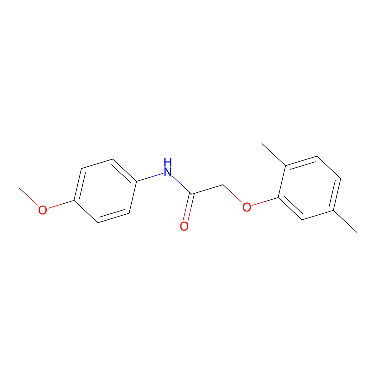 2-(2,5-Dimethylphenoxy)-N-(4-methoxyphenyl)acetamide molecular structure, CAS 315712-94-8
