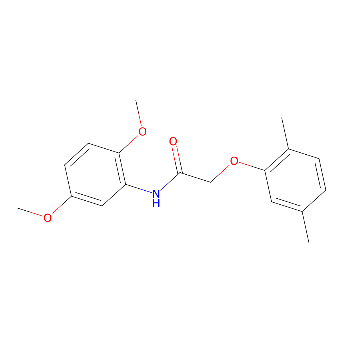 N-(2,5-Dimethoxyphenyl)-2-(2,5-dimethylphenoxy)acetamide molecular structure, CAS 315712-98-2