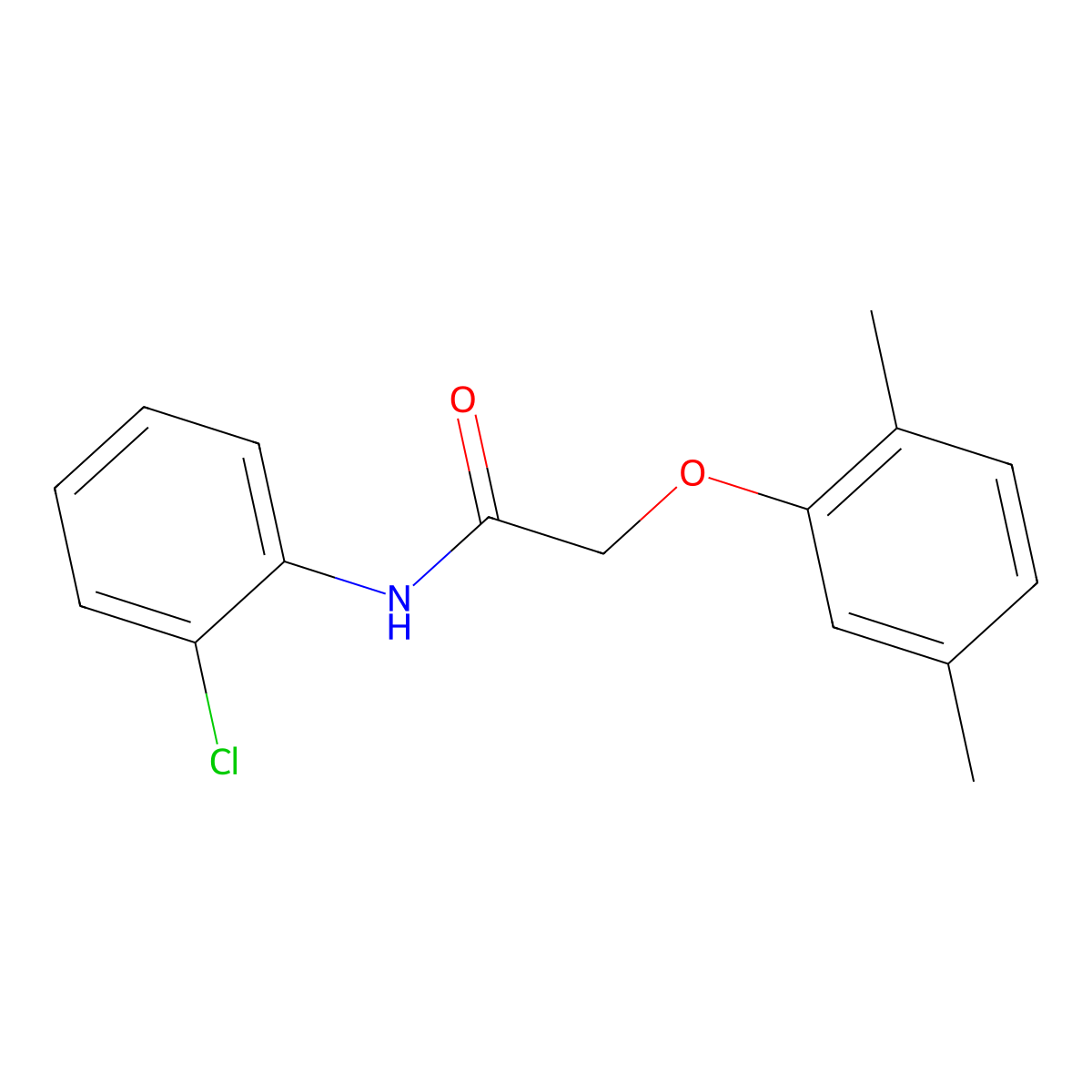N-(2-Chlorophenyl)-2-(2,5-dimethylphenoxy)acetamide molecular structure, CAS 315713-15-6