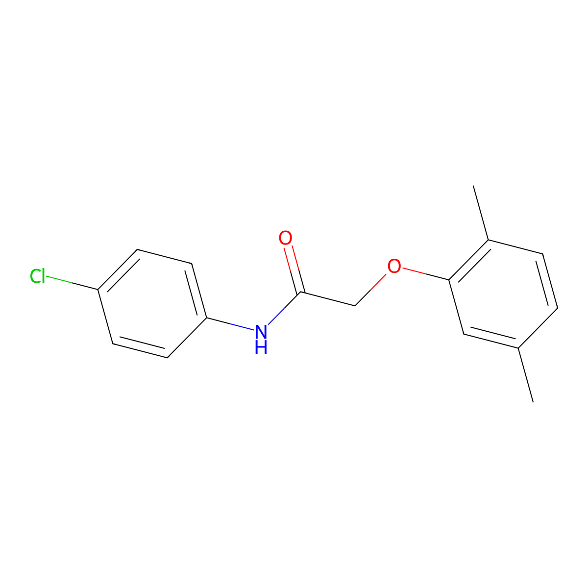 N-(4-Chlorophenyl)-2-(2,5-dimethylphenoxy)acetamide molecular structure, CAS 315713-16-7