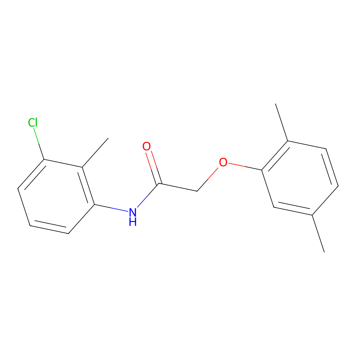 N-(3-chloro-2-methylphenyl)-2-(2,5-dimethylphenoxy)acetamide molecular structure, CAS 315713-32-7