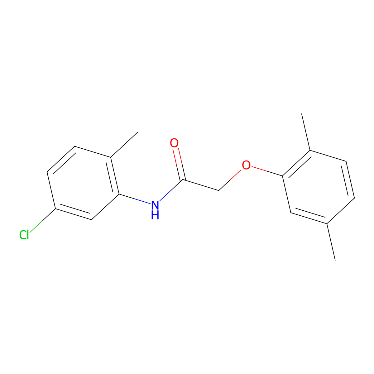 N-(5-chloro-2-methylphenyl)-2-(2,5-dimethylphenoxy)acetamide molecular structure, CAS 315713-34-9
