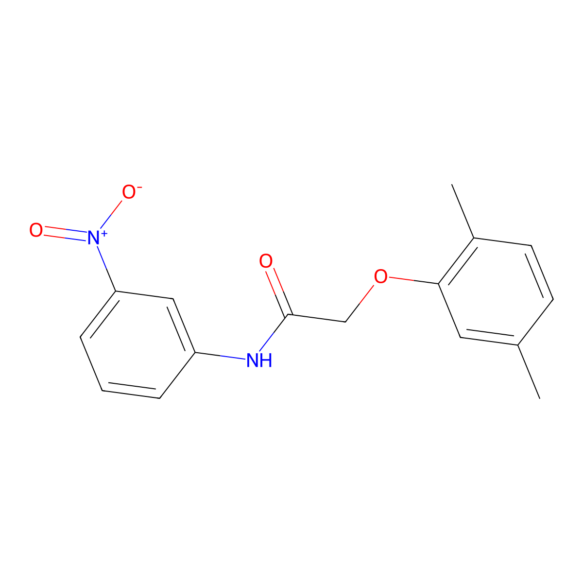2-(2,5-Dimethylphenoxy)-N-(3-nitrophenyl)acetamide molecular structure, CAS 315713-37-2