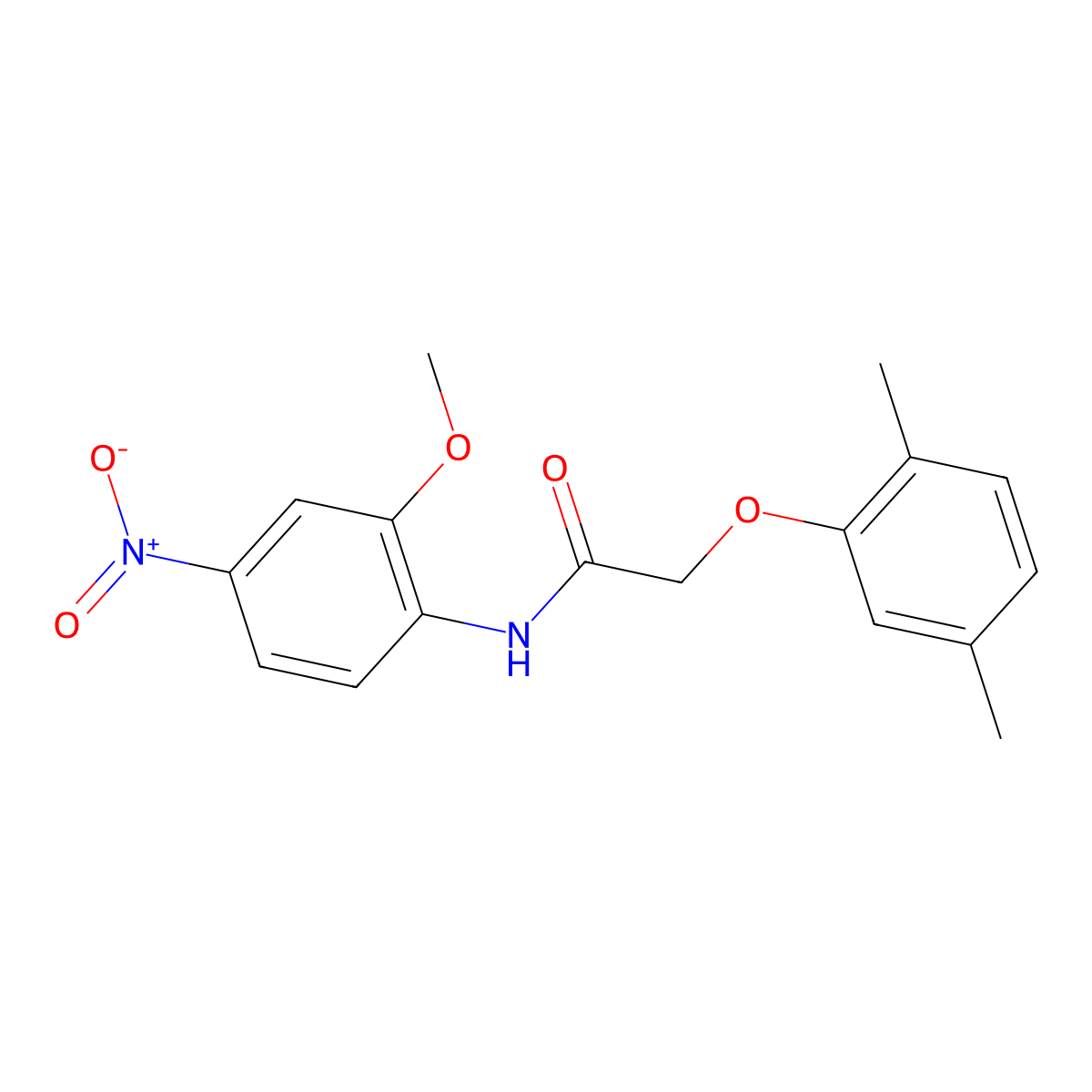 2-(2,5-dimethylphenoxy)-N-(2-methoxy-4-nitrophenyl)acetamide molecular structure, CAS 315713-39-4