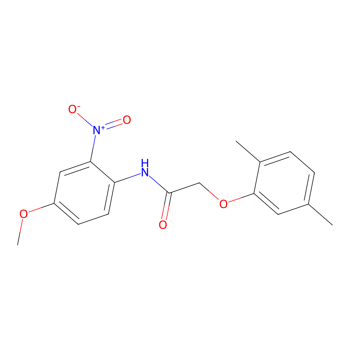 2-(2,5-dimethylphenoxy)-N-(4-methoxy-2-nitrophenyl)acetamide molecular structure, CAS 315713-40-7