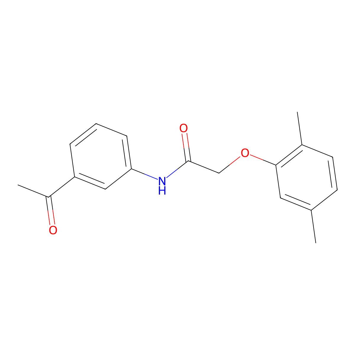 N-(3-acetylphenyl)-2-(2,5-dimethylphenoxy)acetamide molecular structure, CAS 315713-46-3
