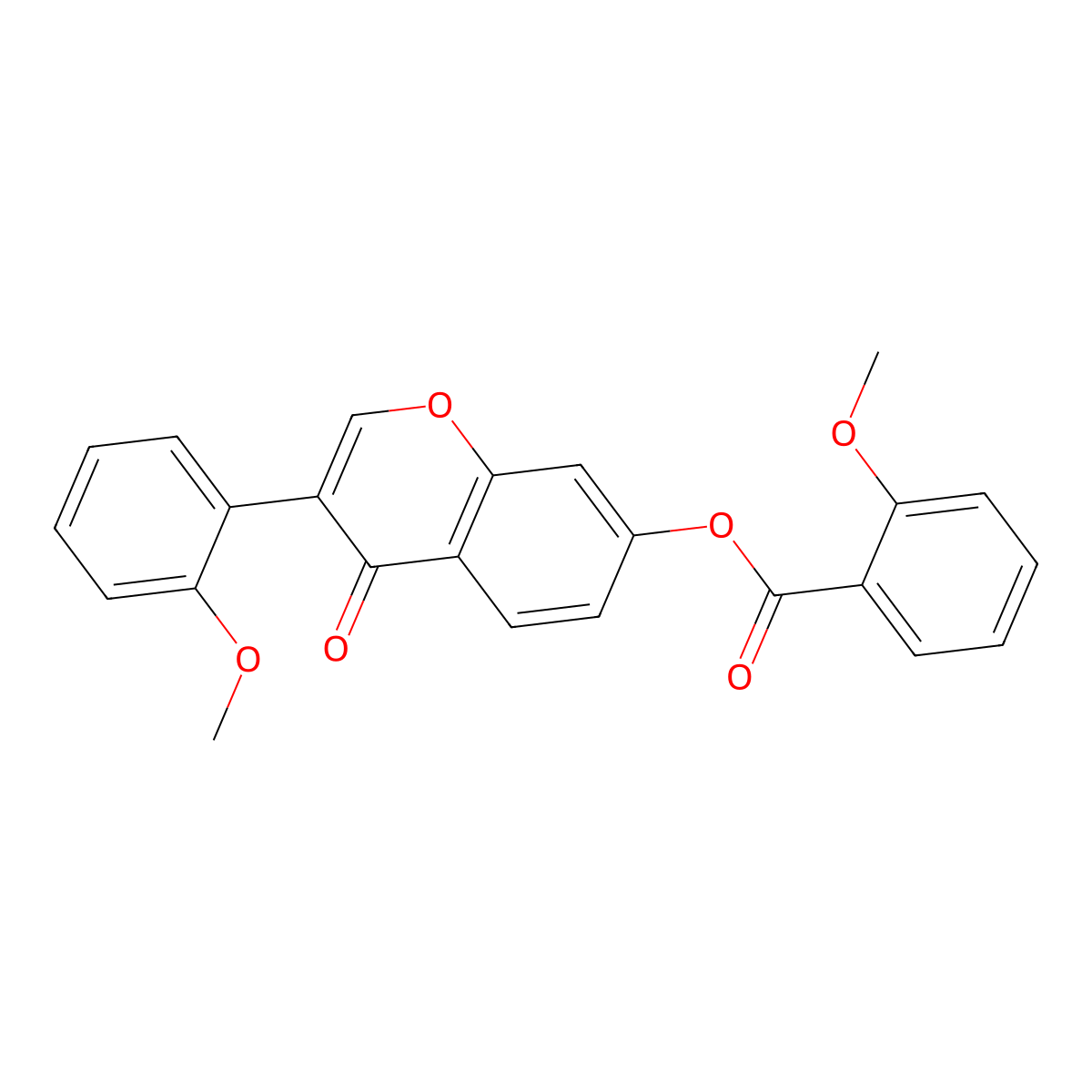 3-(2-methoxyphenyl)-4-oxo-4H-chromen-7-yl 2-methoxybenzoate molecular structure, CAS 315715-13-0