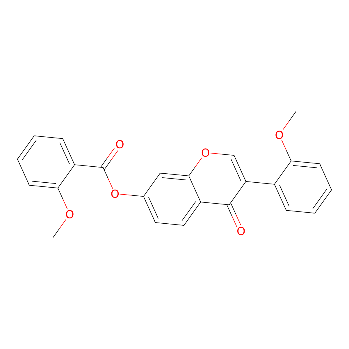 3-(2-methoxyphenyl)-4-oxo-4H-chromen-7-yl 2-methoxybenzoate molecular structure, CAS 315715-13-0