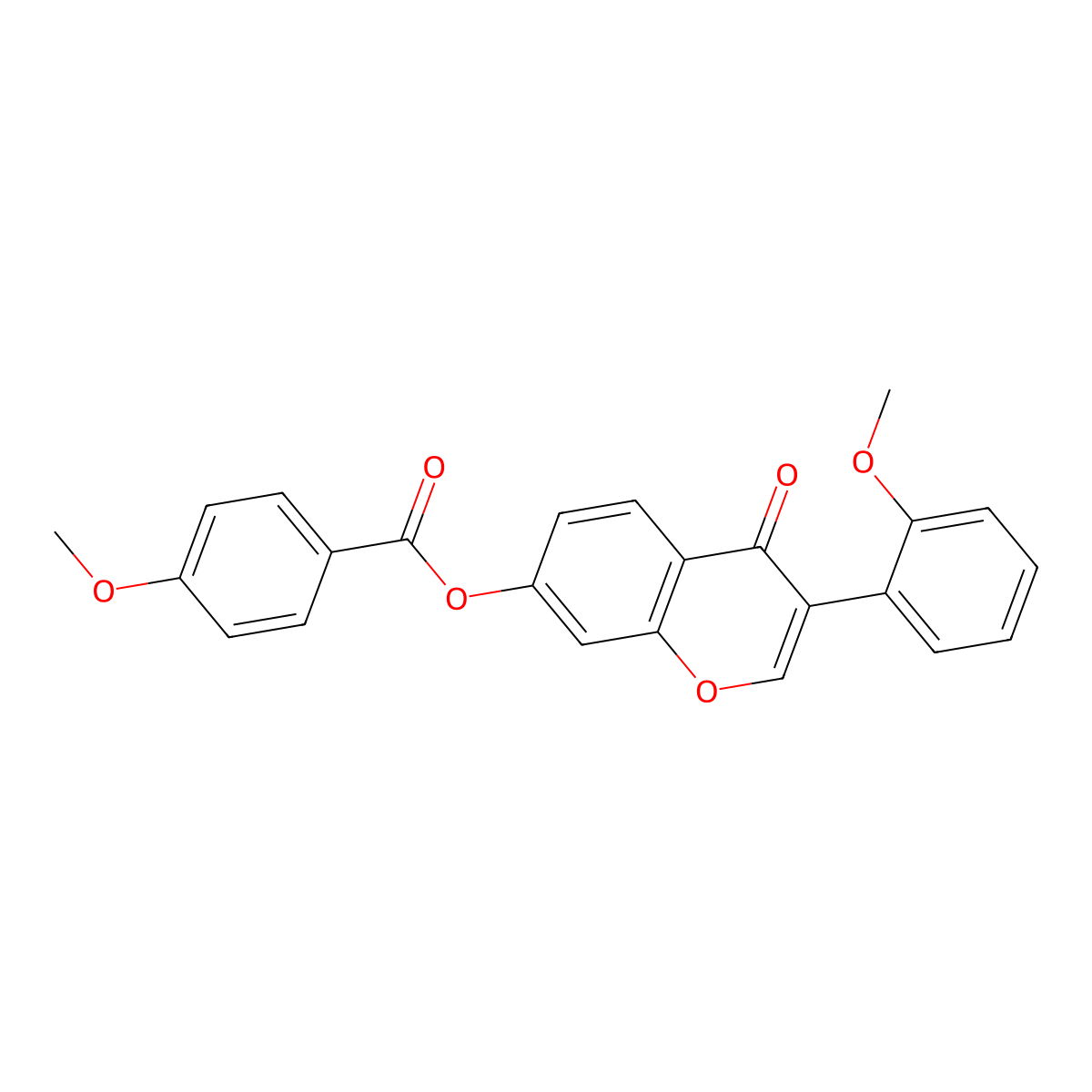 3-(2-methoxyphenyl)-4-oxo-4H-chromen-7-yl 4-methoxybenzoate molecular structure, CAS 315715-14-1