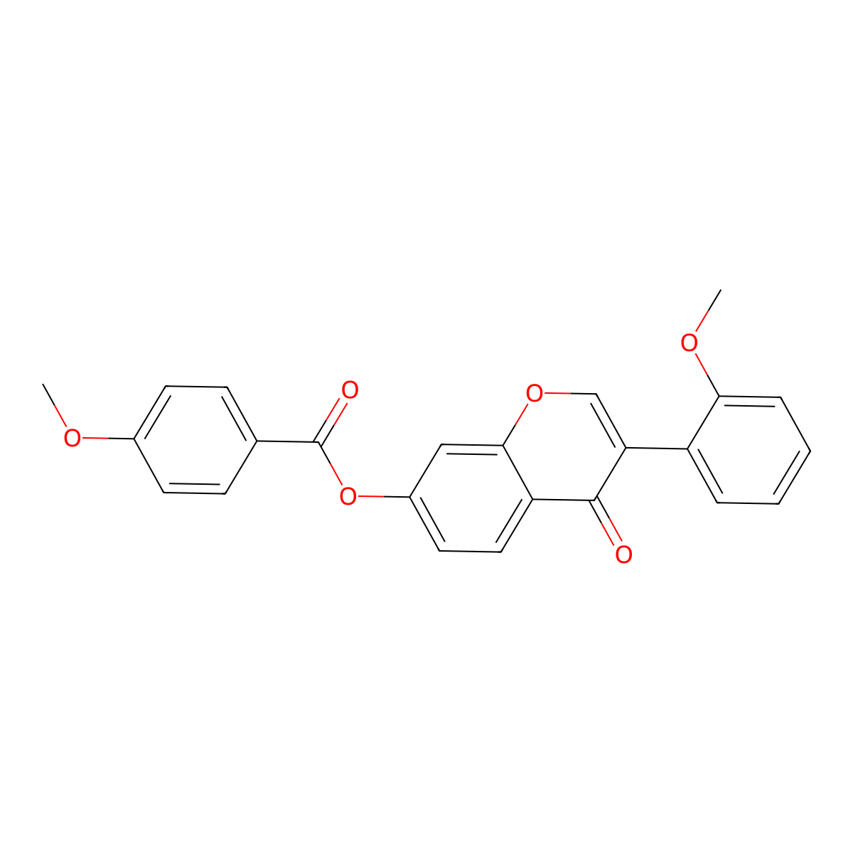 3-(2-methoxyphenyl)-4-oxo-4H-chromen-7-yl 4-methoxybenzoate molecular structure, CAS 315715-14-1