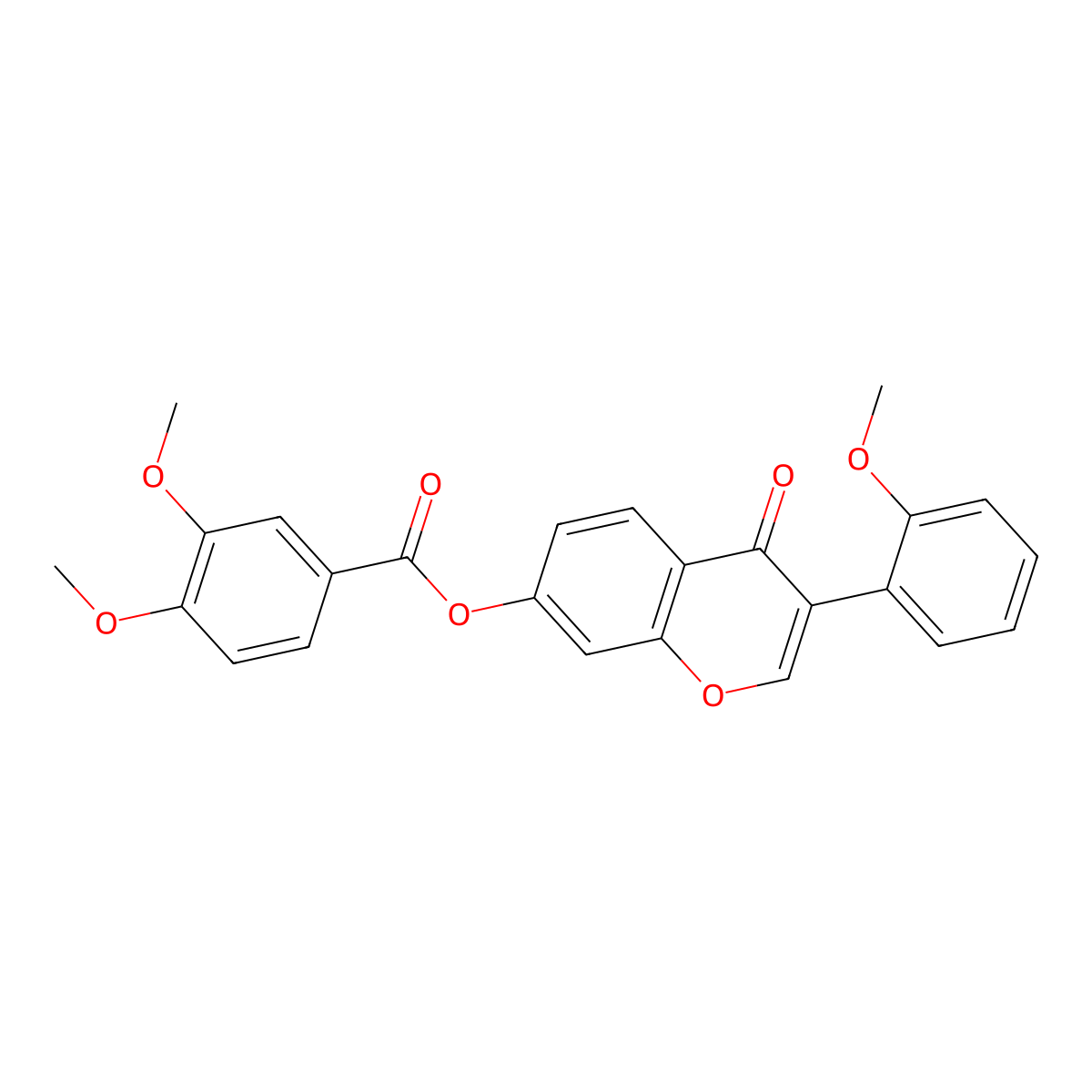 3-(2-methoxyphenyl)-4-oxo-4H-chromen-7-yl 3,4-dimethoxybenzoate molecular structure, CAS 315715-15-2
