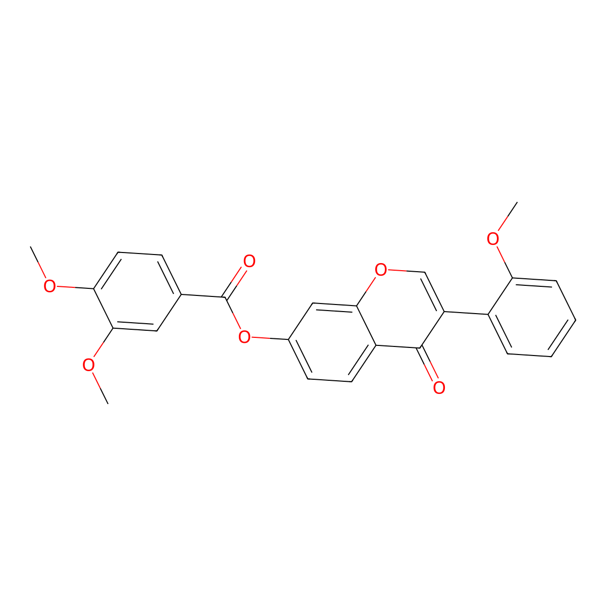 3-(2-methoxyphenyl)-4-oxo-4H-chromen-7-yl 3,4-dimethoxybenzoate molecular structure, CAS 315715-15-2