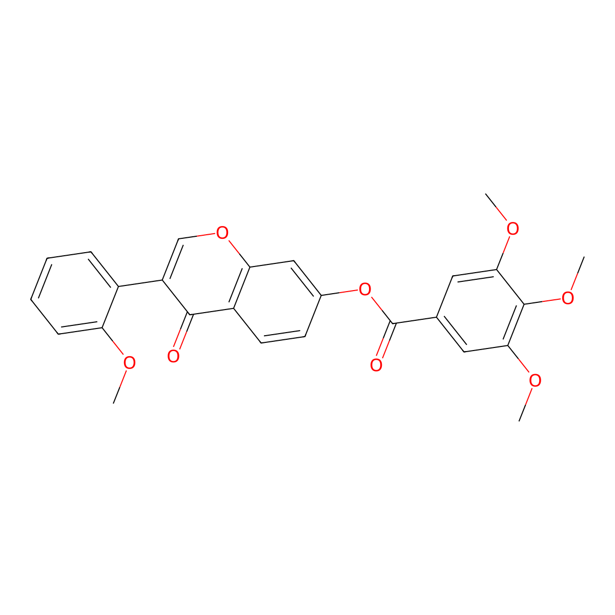 3-(2-methoxyphenyl)-4-oxo-4H-chromen-7-yl 3,4,5-trimethoxybenzoate molecular structure, CAS 315715-17-4