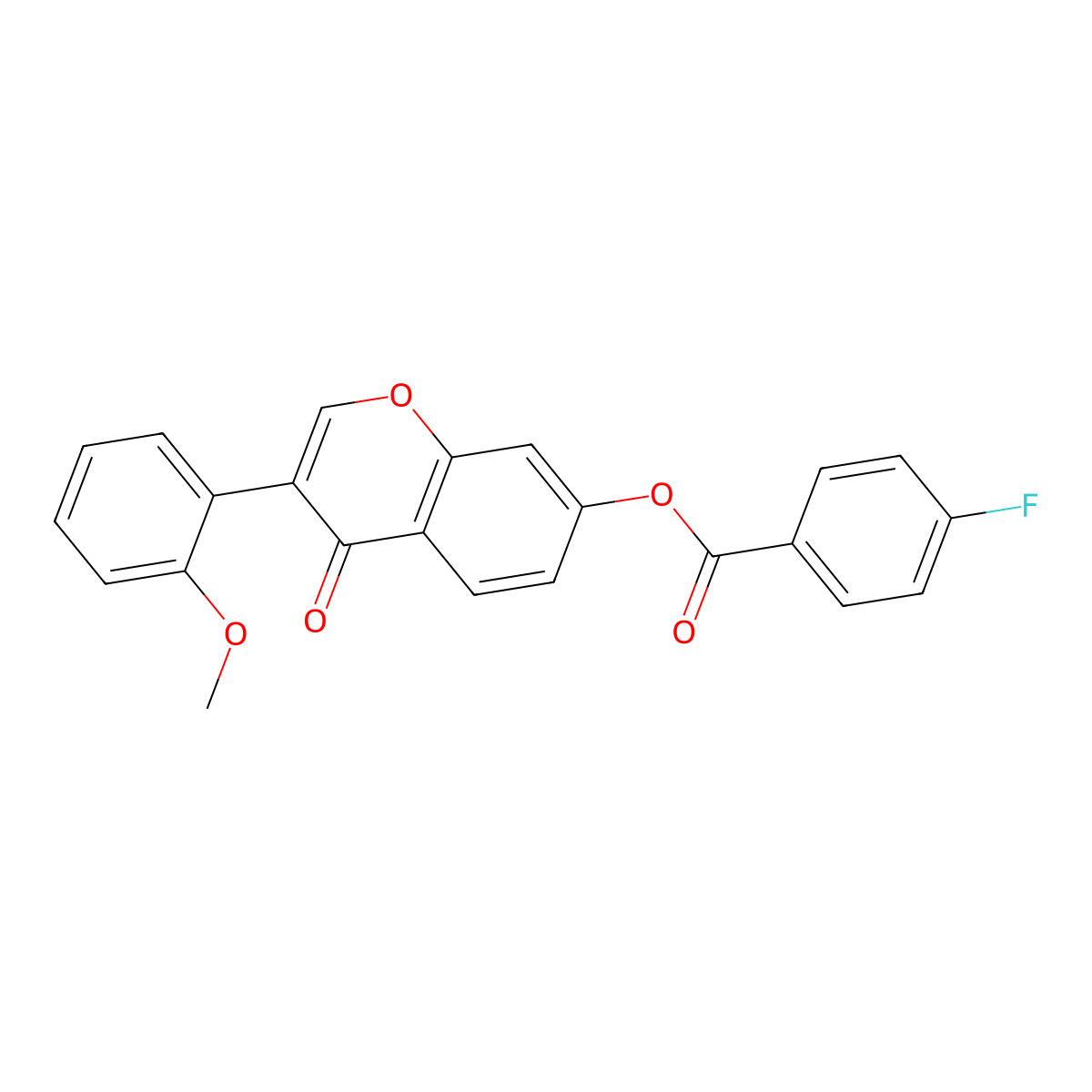 3-(2-methoxyphenyl)-4-oxo-4H-chromen-7-yl 4-fluorobenzoate molecular structure, CAS 315715-18-5