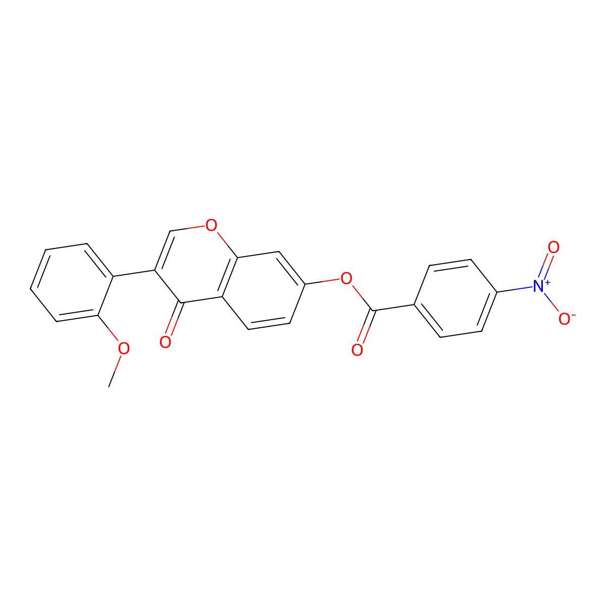 3-(2-methoxyphenyl)-4-oxo-4H-chromen-7-yl 4-nitrobenzoate molecular structure, CAS 315715-20-9