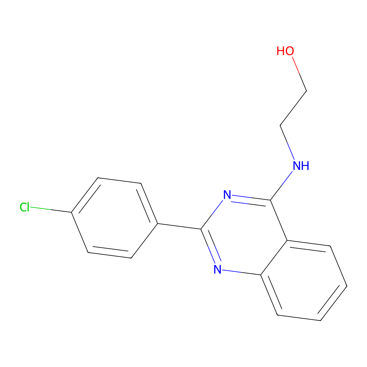 2-{[2-(4-Chlorophenyl)quinazolin-4-yl]amino}ethanol molecular structure, CAS 315715-77-6