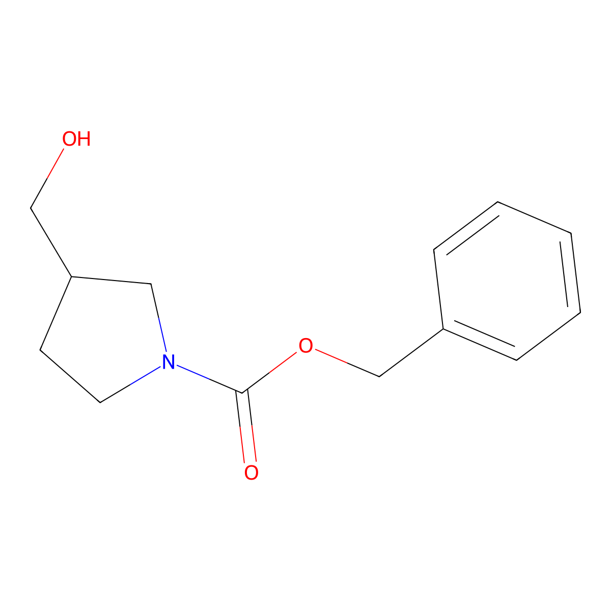 Benzyl 3-(hydroxymethyl)pyrrolidine-1-carboxylate molecular structure, CAS 315718-05-9