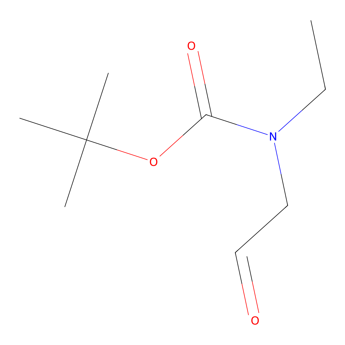 tert-Butyl ethyl(2-oxoethyl)carbamate molecular structure, CAS 315718-06-0